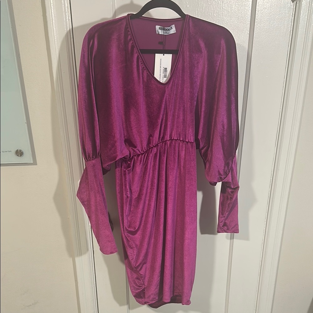 Rebdolls Elia Velvet Dolman Sleeve Mini Bodycon Dress